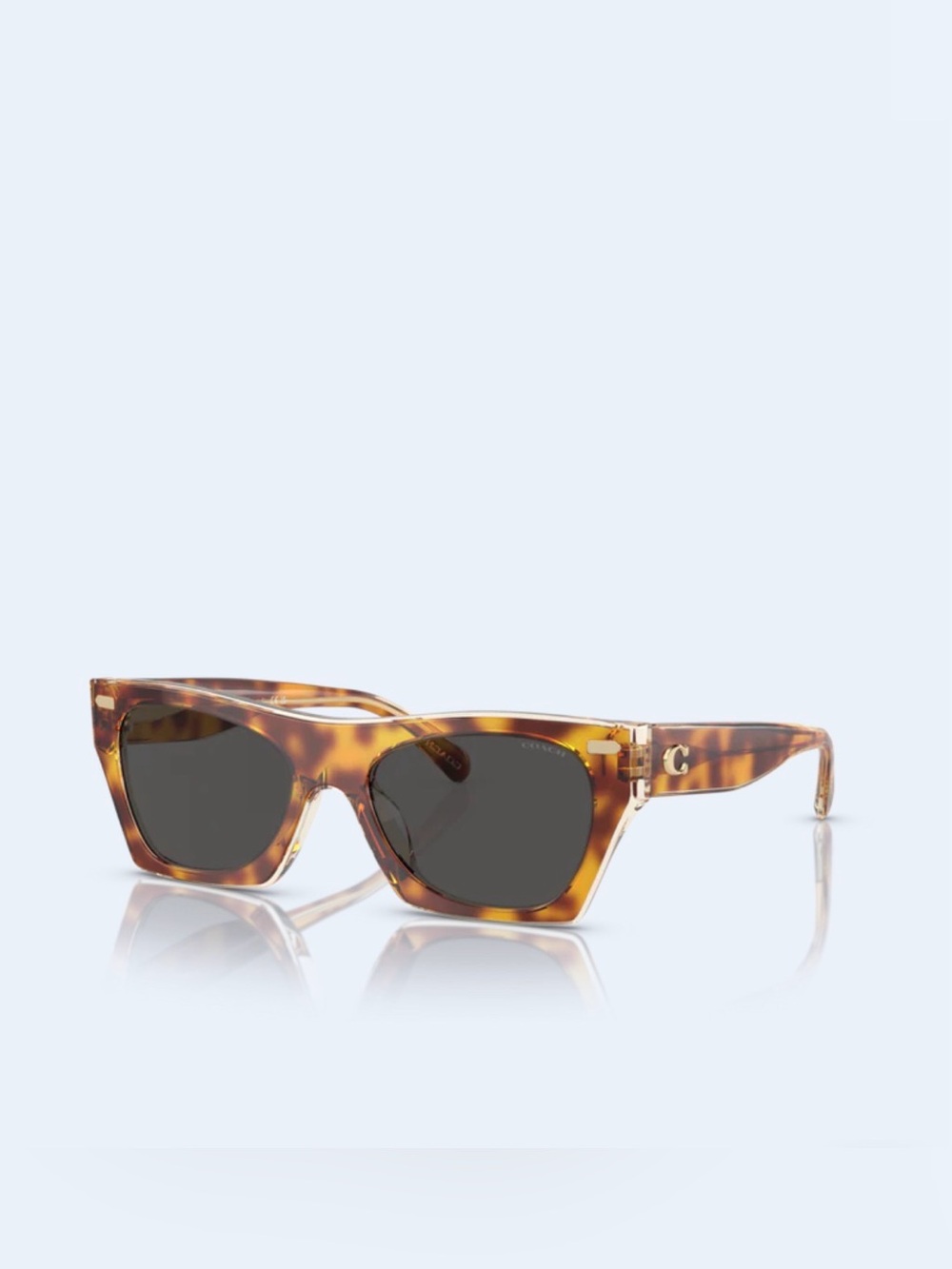 COACH HC8389U - CL917 brown tortoiseshell cat eye sunglasses